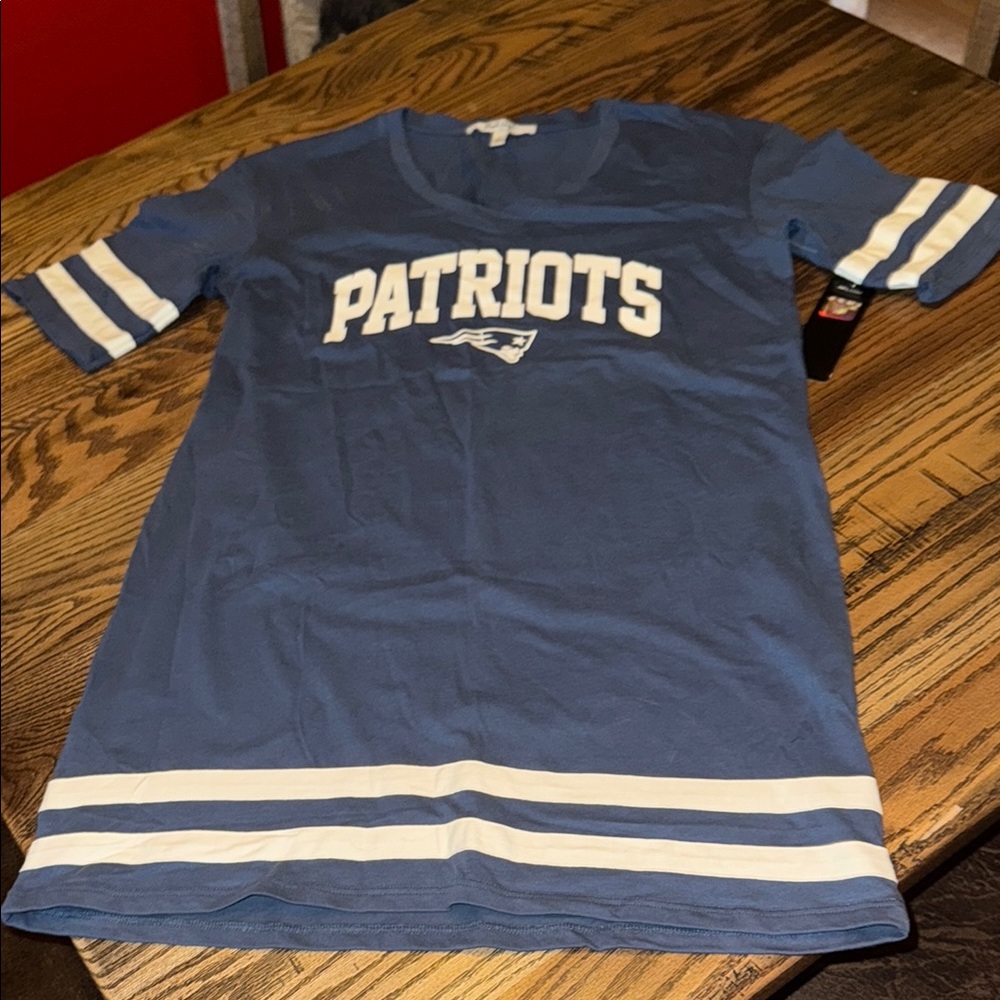 Junk Food Clothing Blue and White Short Sleeve Tee